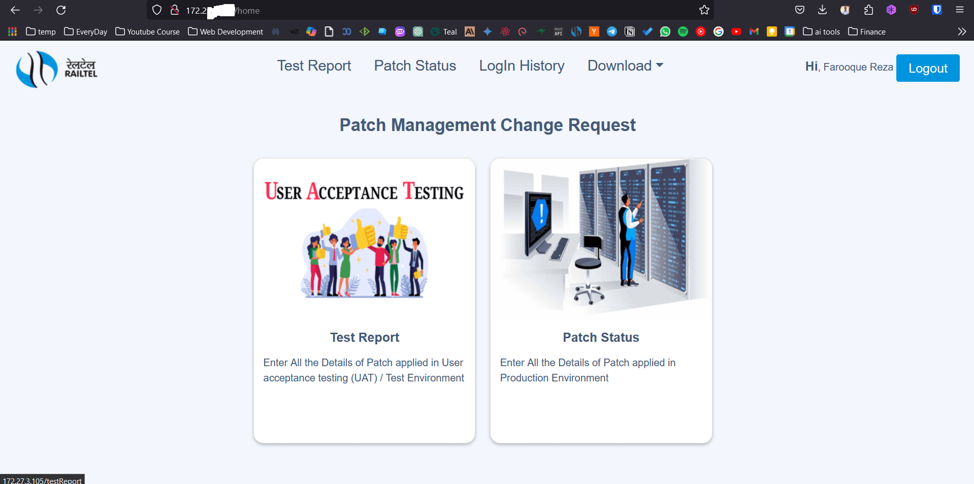 Data Center Patch Mangement GGNDC RailTel
